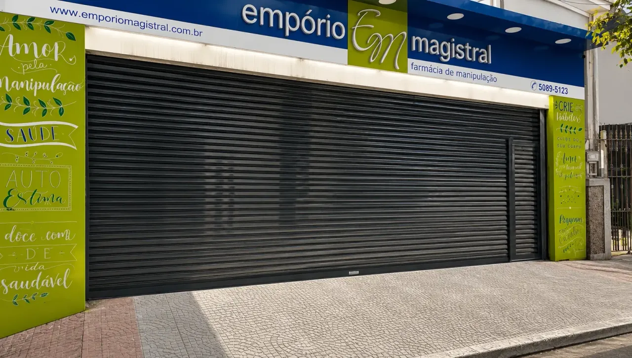 Instalação de portas de enrolar automáticas Transvision em condomínio comercial de SP